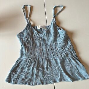Ocean Drive Blue Smocked Camisole Top